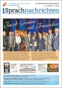 Titel Sprachnachrichten 4/2016